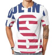 AILLOSA Flag-15 Baskılı Desenli Kısa Kollu Unisex T-shirt