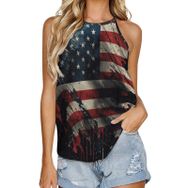 AILLOSA FLAG-150 Yuvarlak Yaka Kolsuz Kadın T-shirt
