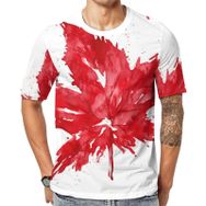 AILLOSA Flag-157 Baskılı Desenli Kısa Kollu Unisex T-shirt