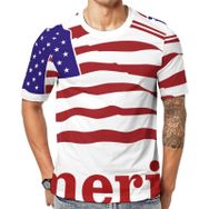 AILLOSA Flag-159 Baskılı Desenli Kısa Kollu Unisex T-shirt