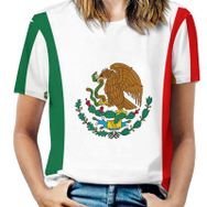 AILLOSA FLAG-160 Tamamı Baskılı Kısa Kollu Yuvarlak Yaka Kadın T-shirt