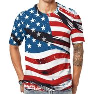 AILLOSA Flag-165 Baskılı Desenli Kısa Kollu Unisex T-shirt