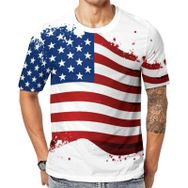 AILLOSA Flag-167 Baskılı Desenli Kısa Kollu Unisex T-shirt