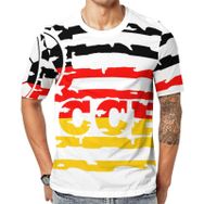 AILLOSA Flag-168 Baskılı Desenli Kısa Kollu Unisex T-shirt