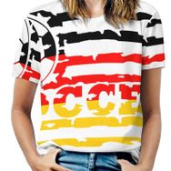 AILLOSA FLAG-168 Tamamı Baskılı Kısa Kollu Yuvarlak Yaka Kadın T-shirt