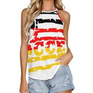 AILLOSA FLAG-168 Yuvarlak Yaka Kolsuz Kadın T-shirt