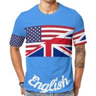 AILLOSA Flag-17 Baskılı Desenli Kısa Kollu Unisex T-shirt