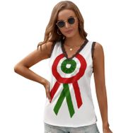 AILLOSA Flag-170 Kolsuz V Yaka Bol Kesim Kadın Atlet