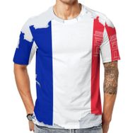 AILLOSA Flag-173 Baskılı Desenli Kısa Kollu Unisex T-shirt