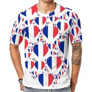 AILLOSA Flag-174 Baskılı Desenli Kısa Kollu Unisex T-shirt