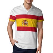 AILLOSA FLAG-179 3D Baskılı Desen Kısa Kollu Polo Yaka Erkek T-shirt