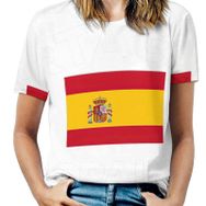 AILLOSA FLAG-179 Tamamı Baskılı Kısa Kollu Yuvarlak Yaka Kadın T-shirt