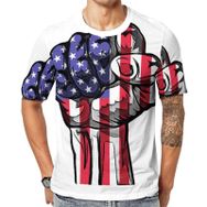 AILLOSA Flag-181 Baskılı Desenli Kısa Kollu Unisex T-shirt