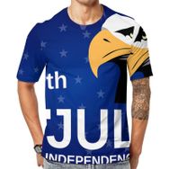 AILLOSA Flag-187 Baskılı Desenli Kısa Kollu Unisex T-shirt