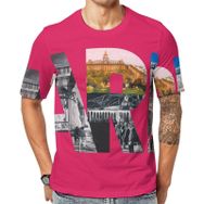AILLOSA Flag-193 Baskılı Desenli Kısa Kollu Unisex T-shirt