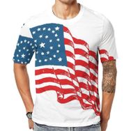 AILLOSA Flag-22 Baskılı Desenli Kısa Kollu Unisex T-shirt