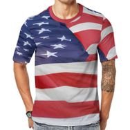AILLOSA Flag-23 Baskılı Desenli Kısa Kollu Unisex T-shirt