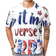 AILLOSA Flag-24 Baskılı Desenli Kısa Kollu Unisex T-shirt