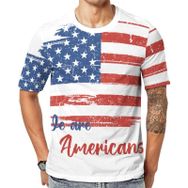 AILLOSA Flag-33 Baskılı Desenli Kısa Kollu Unisex T-shirt