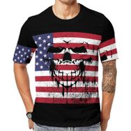 AILLOSA Flag-36 Baskılı Desenli Kısa Kollu Unisex T-shirt
