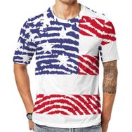 AILLOSA Flag-43 Baskılı Desenli Kısa Kollu Unisex T-shirt