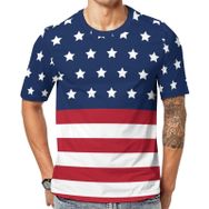 AILLOSA Flag-45 Baskılı Desenli Kısa Kollu Unisex T-shirt