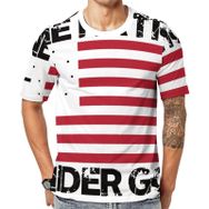 AILLOSA Flag-46 Baskılı Desenli Kısa Kollu Unisex T-shirt