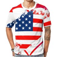 AILLOSA Flag-52 Baskılı Desenli Kısa Kollu Unisex T-shirt