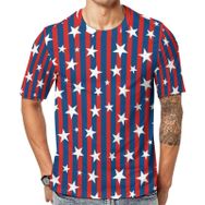AILLOSA Flag-59 Baskılı Desenli Kısa Kollu Unisex T-shirt
