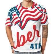 AILLOSA Flag-65 Baskılı Desenli Kısa Kollu Unisex T-shirt