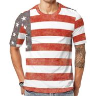 AILLOSA Flag-75 Baskılı Desenli Kısa Kollu Unisex T-shirt