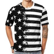 AILLOSA Flag-76 Baskılı Desenli Kısa Kollu Unisex T-shirt