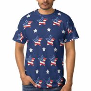 AILLOSA FLAG-77 3D Baskılı Desenli Kısa Kollu Erkek T-shirt