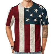 AILLOSA Flag-82 Baskılı Desenli Kısa Kollu Unisex T-shirt