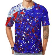AILLOSA Flag-86 Baskılı Desenli Kısa Kollu Unisex T-shirt