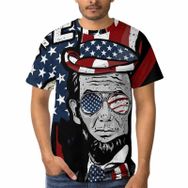 AILLOSA FLAG-87 3D Baskılı Desenli Kısa Kollu Erkek T-shirt