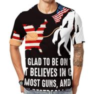 AILLOSA Flag-88 Baskılı Desenli Kısa Kollu Unisex T-shirt
