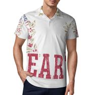 AILLOSA FLAG-89 3D Baskılı Desen Kısa Kollu Polo Yaka Erkek T-shirt
