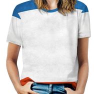 AILLOSA FLAG-93 Tamamı Baskılı Kısa Kollu Yuvarlak Yaka Kadın T-shirt