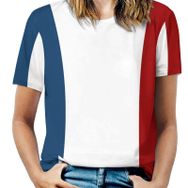 AILLOSA FLAG-94 Tamamı Baskılı Kısa Kollu Yuvarlak Yaka Kadın T-shirt