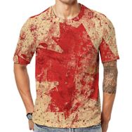 AILLOSA Flag-99 Baskılı Desenli Kısa Kollu Unisex T-shirt