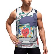 AILLOSA Fun-Top Relax Tembel Hayvan Baskılı Yazlık TH-435 Erkek Atlet