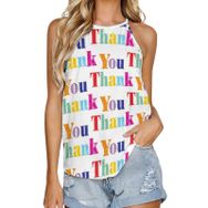 AILLOSA GFY-20 Yuvarlak Yaka Kolsuz Kadın T-shirt
