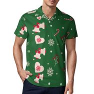 AILLOSA GFY03 3D Baskılı Desen Kısa kollu Polo Yaka Erkek T-shirt