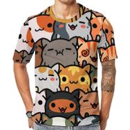 AILLOSA GFY14 3D Baskılı Desenli Kısa Kollu Erkek T-shirt
