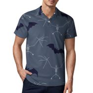AILLOSA GFY16 3D Baskılı Desen Kısa kollu Polo Yaka Erkek T-shirt