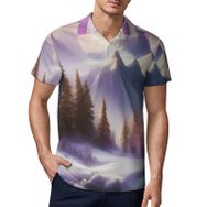 AILLOSA GFY17 3D Baskılı Desen Kısa kollu Polo Yaka Erkek T-shirt