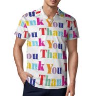 AILLOSA GFY20 3D Baskılı Desen Kısa kollu Polo Yaka Erkek T-shirt