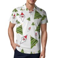 AILLOSA GFY21 3D Baskılı Desen Kısa kollu Polo Yaka Erkek T-shirt