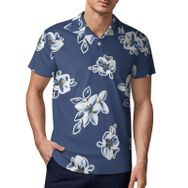AILLOSA GFY29 3D Baskılı Desen Kısa kollu Polo Yaka Erkek T-shirt